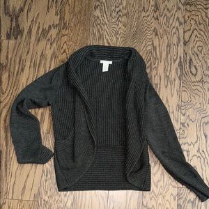 Women's grey Open Front Sweater